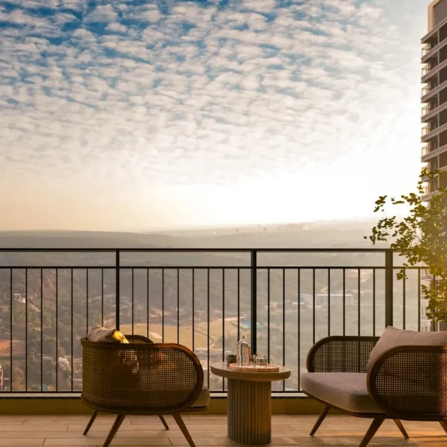 SOBHA Crescent balcony deck with panoramic views